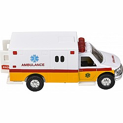 5" Die-cast Pull Back Rescue Ambulance