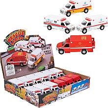 5" Die-cast Pull Back Rescue Ambulance