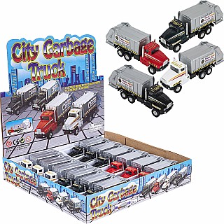 6" Die-cast Pull Back Garbage Truck