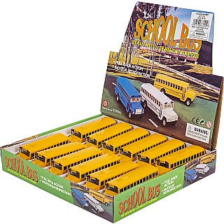 5" Die-cast Pull Back School Bus