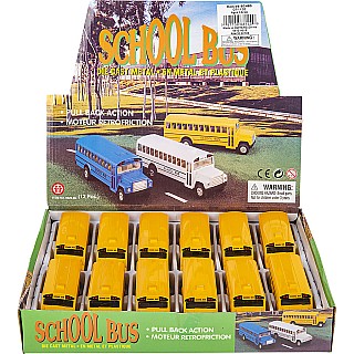 5" Die-cast Pull Back School Bus