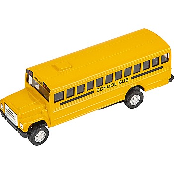 5" Die-cast Pull Back School Bus