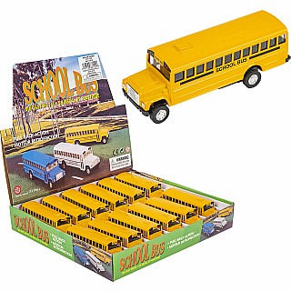 5" Die-cast Pull Back School Bus