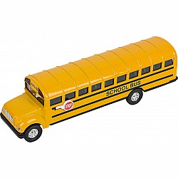 7" Die-cast Pull Back School Bus