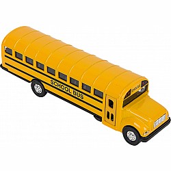 7" Die-cast Pull Back School Bus