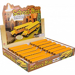 7" Die-cast Pull Back School Bus