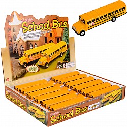 7" Die-cast Pull Back School Bus