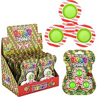 Candy Cane Bubble Popper Spinner 3.33" (assortment - sold individually)