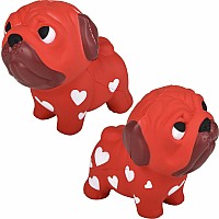4" Valentines Squish Pug