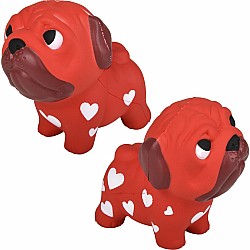 4" Valentines Squish Pug 