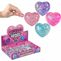 Mini Squeezy Sparkle Sugar Heart 1.5" 2 (assorted - sold individually)