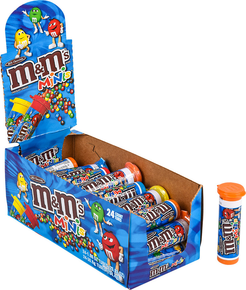 M&Ms Milk Chocolate Minis Tube, 1.08 Oz - Food 4 Less