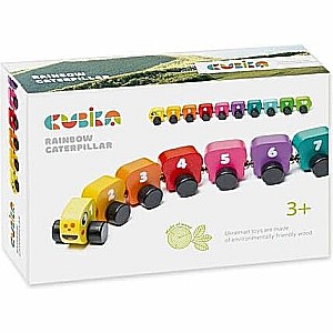 Cubika Wooden Rainbow Caterpillar