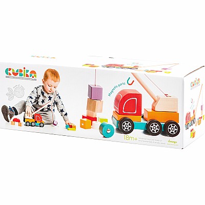 Cubika Wooden Crane Truck