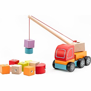 Cubika Wooden Crane Truck