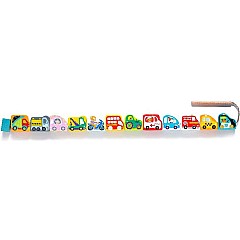 Cubika Wooden Cars Lacing Toy