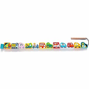 Cubika Wooden Cars Lacing Toy