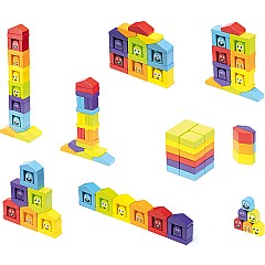 Cubika Colorful Houses Wooden Set