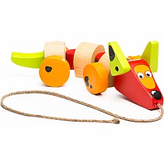Cubika Wooden Walk Along Sausage Dog