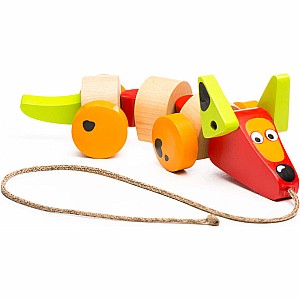 Cubika Wooden Walk Along Sausage Dog