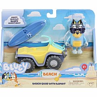 Bluey Beach Quad and Surfboard Vehicle & Figure