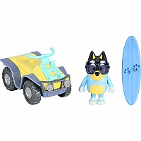 Bluey Beach Quad and Surfboard Vehicle & Figure