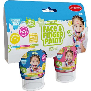 2.3oz Natural Face & Finger Paint 2-Pack (assorted)