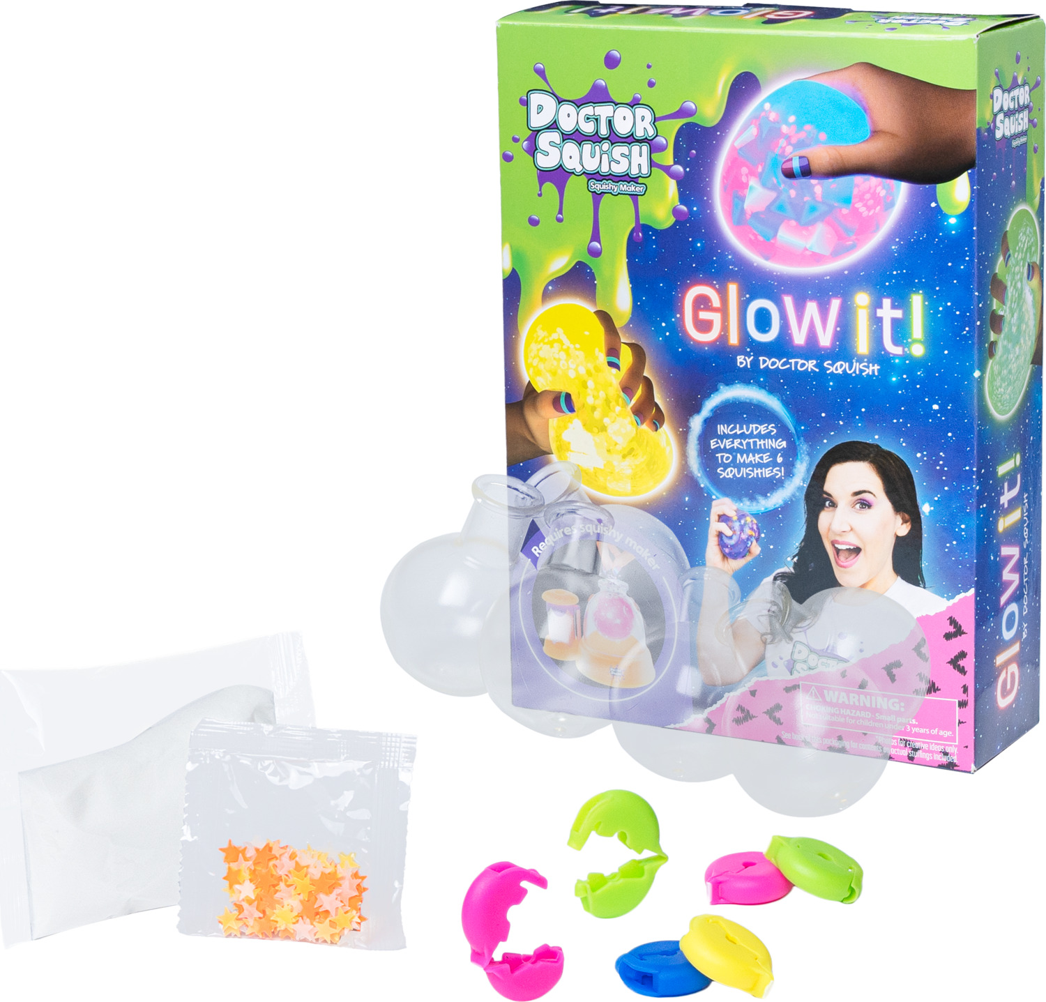 Doctor Squish Squishy Pack Refill, Glow-It Edition
