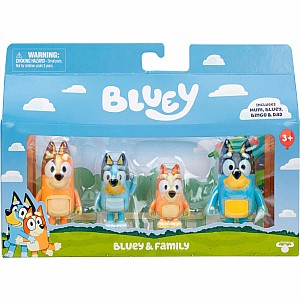 Bluey Family 4-Pack Figure Set (assorted)
