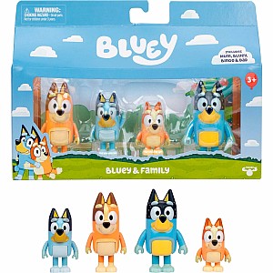 Bluey Family 4-Pack Figure Set (assorted)