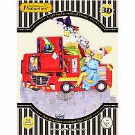 Santoro Pirouette Card: Animal Fire Truck
