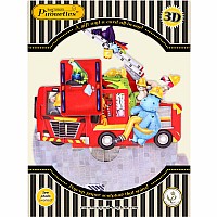 Santoro Pirouette Card: Animal Fire Truck