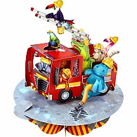 Santoro Pirouette Card: Animal Fire Truck
