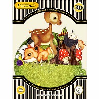 Santoro Pirouette Card: Cute Baby Animals
