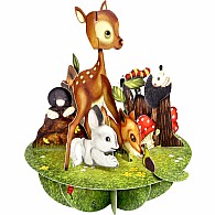 Santoro Pirouette Card: Cute Baby Animals