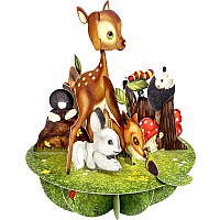 Santoro Pirouette Card: Cute Baby Animals