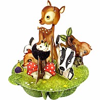 Santoro Pirouette Card: Cute Baby Animals