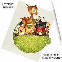 Santoro Pirouette Card: Cute Baby Animals