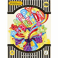 Santoro Pirouette Card: Happy Birthday Shooting Stars