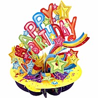 Santoro Pirouette Card: Happy Birthday Shooting Stars