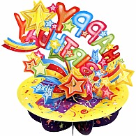 Santoro Pirouette Card: Happy Birthday Shooting Stars