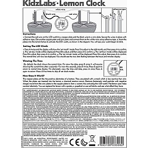 4M Kidz Labs Lemon Clock 