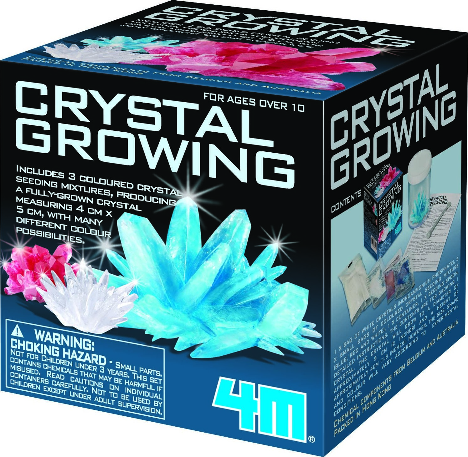 TOYSMITH 4627 CRYSTAL GROWING KIT colors red or white available 