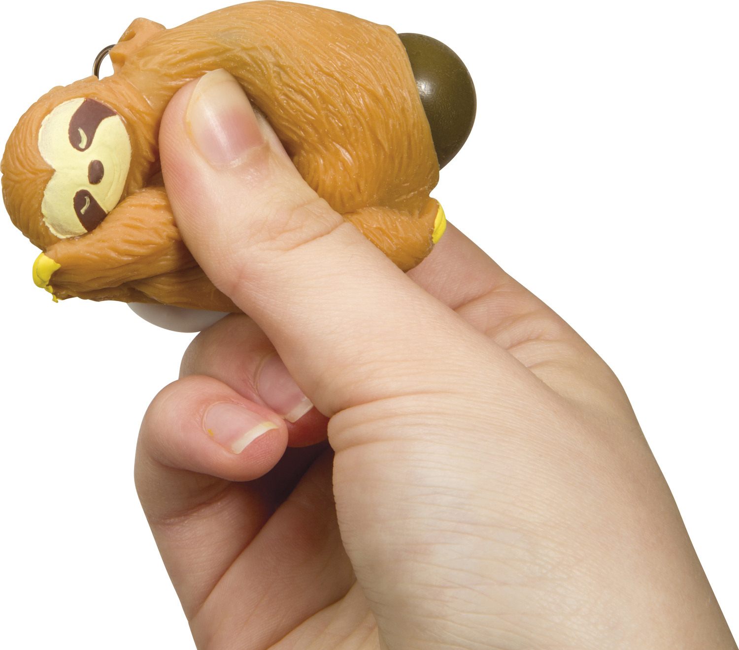 Squeeze and Poop Sloth Keychain