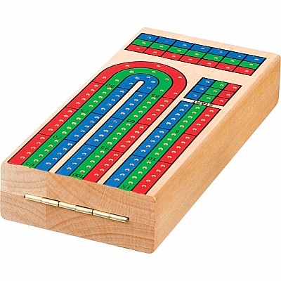 Triple Track Folding Cribbage Board 