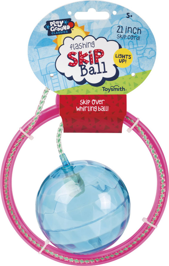 3 Pack Green/Pink & Blue/Pink Complete Gift Set Bundle Toysmith Flashing Skip Ball Purple/Green 