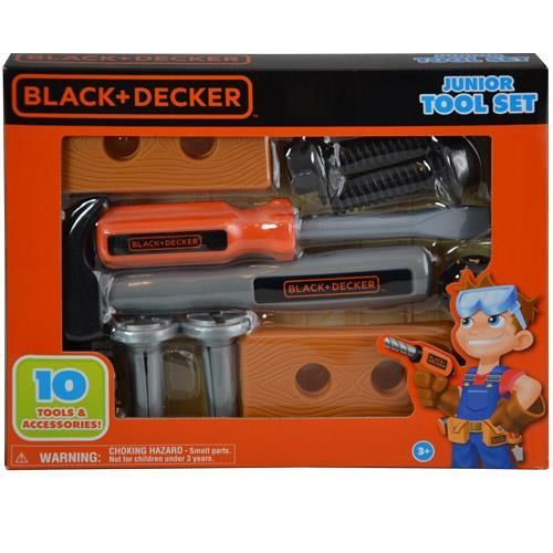 Jakks- Black & Decker Tool Set 10 pcs in open box - Junction