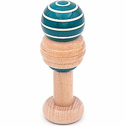 Swirl Rattle, Green Blue