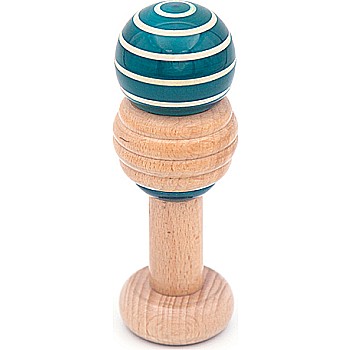 Swirl Rattle, Green Blue