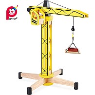 PinToy Tall Crane - Wooden Construction Toy